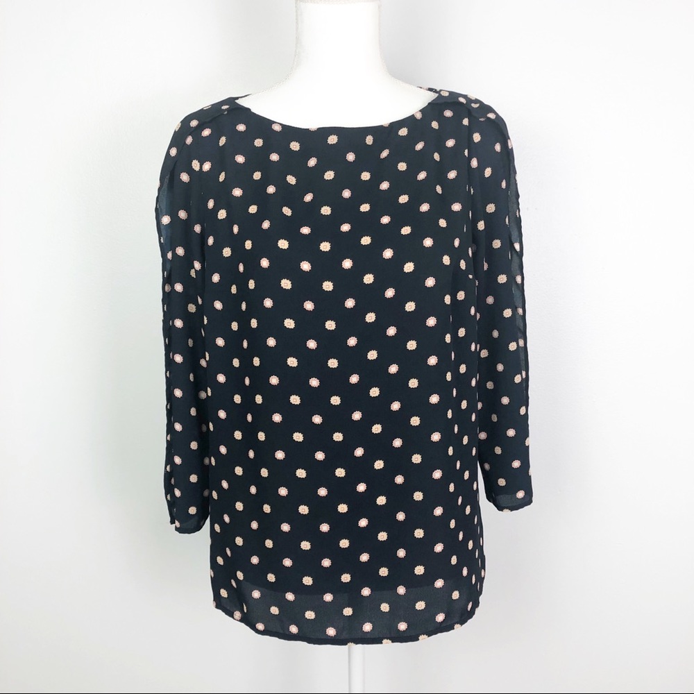 Banana Republic Floral Cold Shoulder Blouse